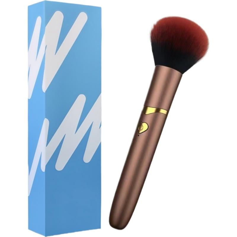 Electric makeup brush, foundation blending brush, massage and vibrating powder and blush brush, facial makeup beauty tool.